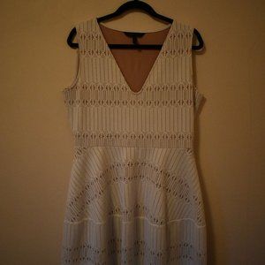 White Geometric Dress